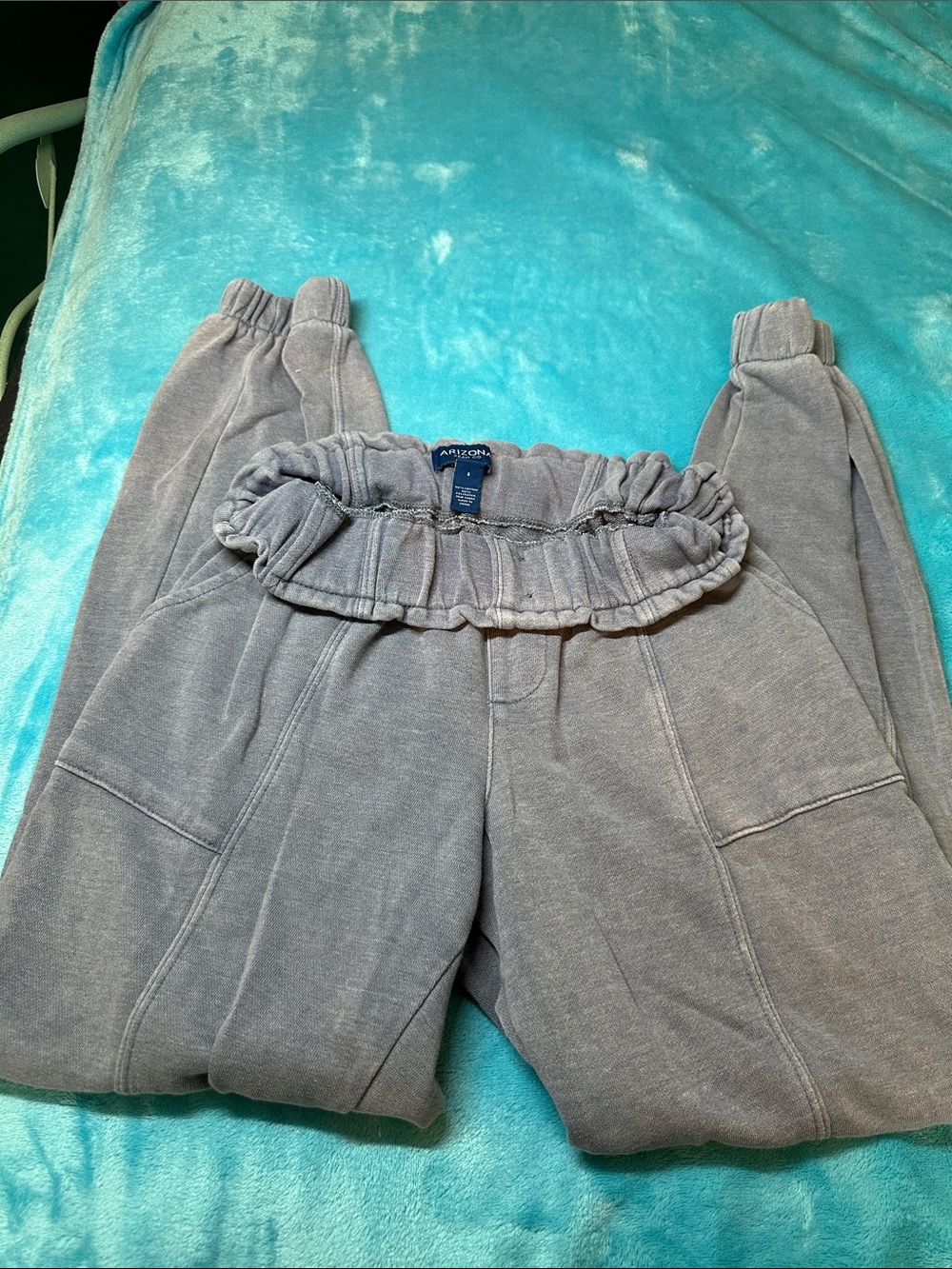 Arizona Jean Company Gray Elastic Waist Girls' Jogger Pants